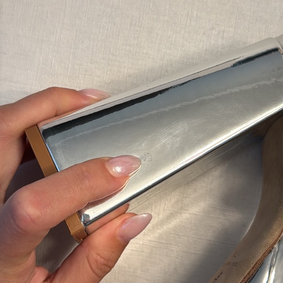 Larroudé Dolly Sandal In Silver Specchio - Picture 4 of 10